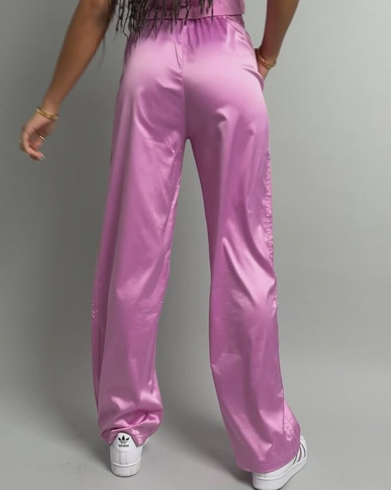 adidas Wide Leg Pants for Women glamorous pink si… - image 9