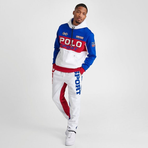 Polo Sport Color Blocked Fleece Pant White / Red … - image 2
