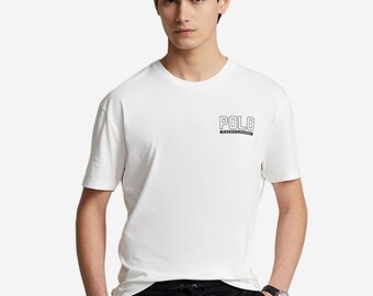Polo Ralph Lauren Kurzarm Poloshirt Grafik Weiß/Schwarz Größe M, XL, XXL