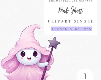 Lindo fantasma kawaii rosa / Halloween pastel / Halloween rosa Png / Lindo fantasma / Gráficos de Halloween / Lindo Halloween Png / Lindo fantasma