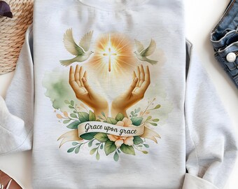 Diseño cristiano de sublimación de Pascua: Versículo bíblico, flor silvestre bohemia (descarga digital)