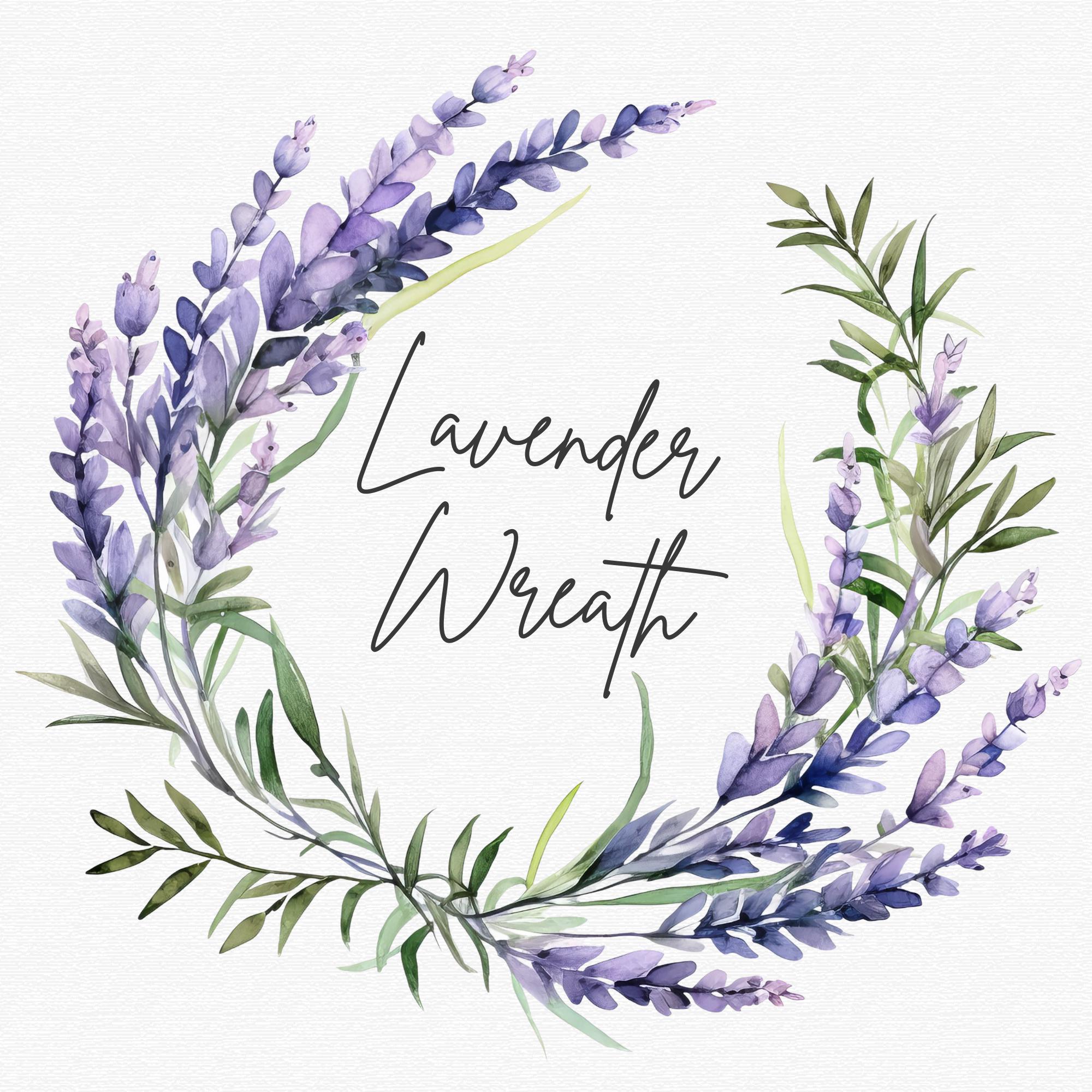 Lavender Wreath Clipart Single | Wreath Clipart | Lavender Wreath png | Watercolor wreath | Lavender frame png | Wedding invitations