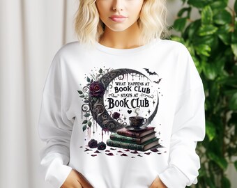 Club de lectura divertido PNG: Diseño de sublimación de lectura romántica (descarga digital)