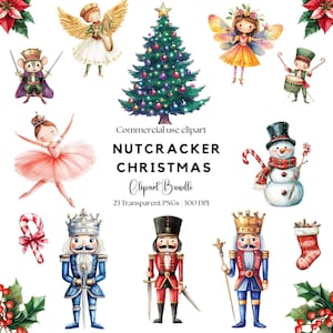 Clipart de Natal do Quebra-Nozes | Clipart de Bailarina | Balé Quebra-Nozes | Quebra-Nozes png | Balé de Natal | Clipart festivo | Feriado