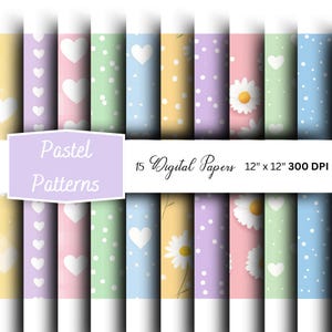 Cute baby pastel digital papers | Nursery wallpaper background | Pastel Seamless pattern | Baby Shower Papers | Cute Baby Paper