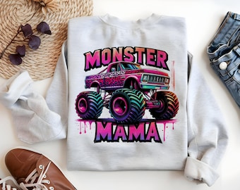 Mamá Monstruosa PNG: Diseño de sublimación de Mamá Camioneta (Descarga digital)