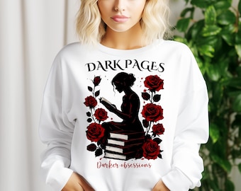 Dark Romance PNG: Gothic Book Lover Sublimation Design (Digital Download