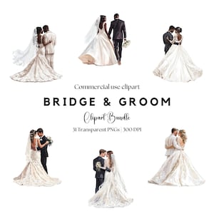 Ponte de casamento e noivo clipart | Noiva e noivo png | Casal clipart | Chá de panela | Convite de casamento | Cartão de noivado