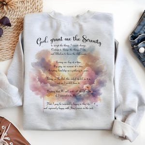 Sublimation de prière de sérénité PNG | Design chrétien inspirant | Faith PNG pour chemises et tasses | Dieu m'accorde la sérénité | Téléchargement numérique