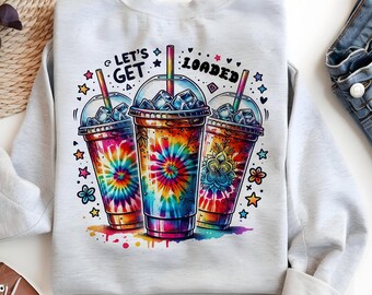 Tie-Dye Loaded Tea PNG: Summer Sublimation Design (Digital Download)