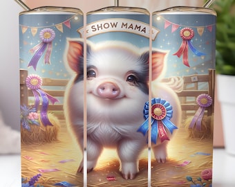 Show Pig Tumbler Wrap: Livestock Exhibitor Gift (Digital Download)