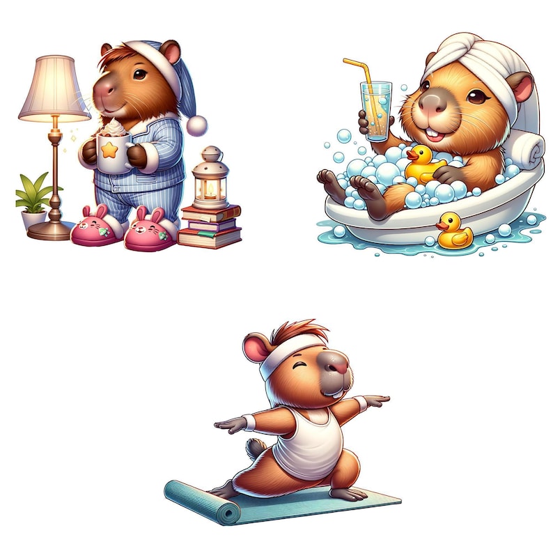cute-capybara-clipart-bundle-kawaii-capybara-png-adorable-capybara