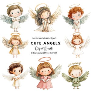 Engel Clipart | Kleiner Engel | Engelchen Baby | Süsser Engel png | Engel Illustration | Christian | Winkel Mädchen | Engel Junge | Niedliche Weihnacht