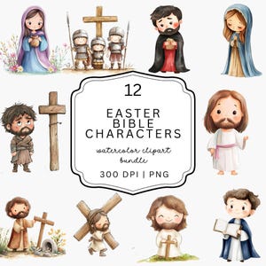 Easter Bible Characters Clipart | Religious | Christian | Bible Story | Jesus | Biblical | Biblical Characters | Easter Christian PNG