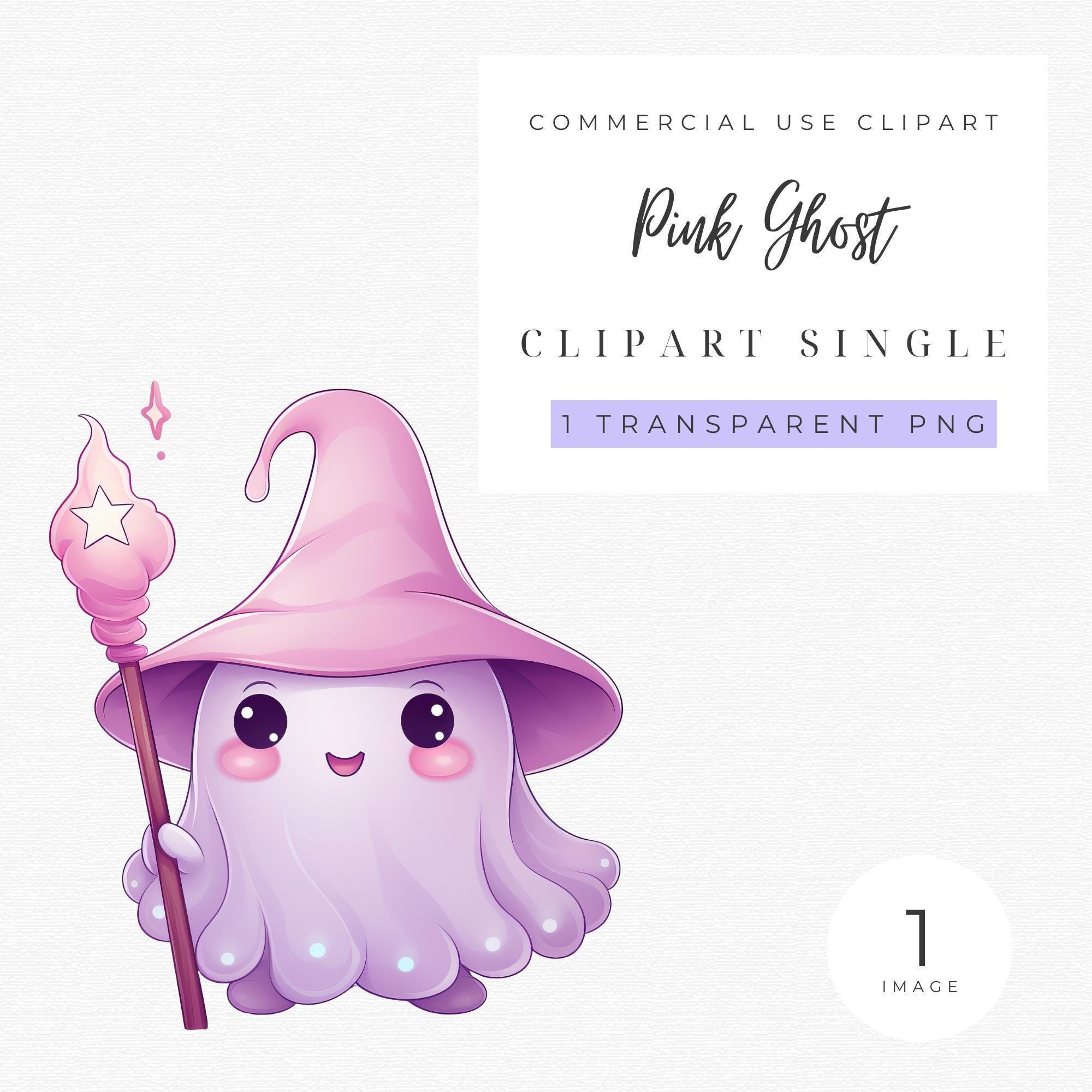 Cute Pink Kawaii Ghost | Pastel Halloween | Pink Halloween Png | Cute ...