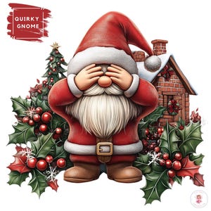 Gnomos navideños originales: Diseño festivo de sublimación (JPEG de 300 DPI)