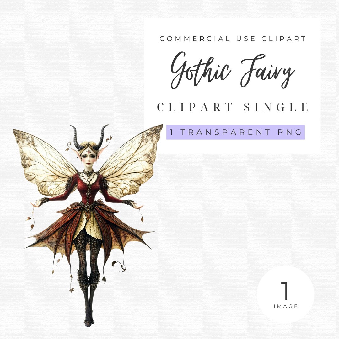 Gothic Fairy Clipart Single | Dark Fairy Png | Dark Fantasy Png ...