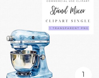 Stand Mixer Clipart: Kitchen Appliance PNG (Digital Download)