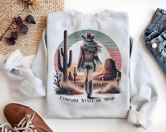 Vintage Cowgirl PNG: Retro Western Sublimation Graphic (Digital Download)