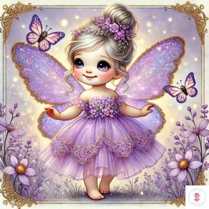 JPEG bébé fée | Fée lunatique | Art fantastique à l'aquarelle | Fée mignonne | Fée originale | Fée lunatique PNG | bébé fée png | Foire d'automne