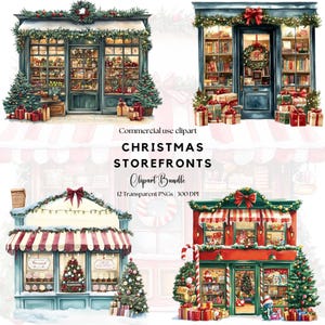 Clipart de vitrines de Natal | Vitrine de inverno png | Loja de Natal png | Festivo | Loja fofa png | Clipart de Natal | Cartão de Natal