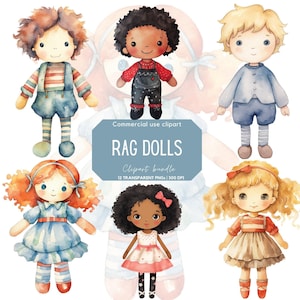 Clipart de poupée de chiffon | Poupées patchwork | Jolie poupée | Peluche | C'est une fille | C'est un garçon | Faire-part de baby shower | Le genre révèle des idées