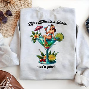 Bikini Martini PNG | Preppy Bachelorette Sublimation | Bikinis And Martinis | Camp Bachelorette | Bachelorette Png | Beach Bachelorette