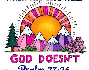 Inspirational Christian PNG: Bible Verse Sublimation Design (Digital Download)