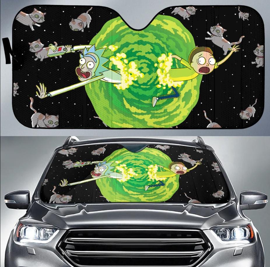 Car sun shade rick and morty discount