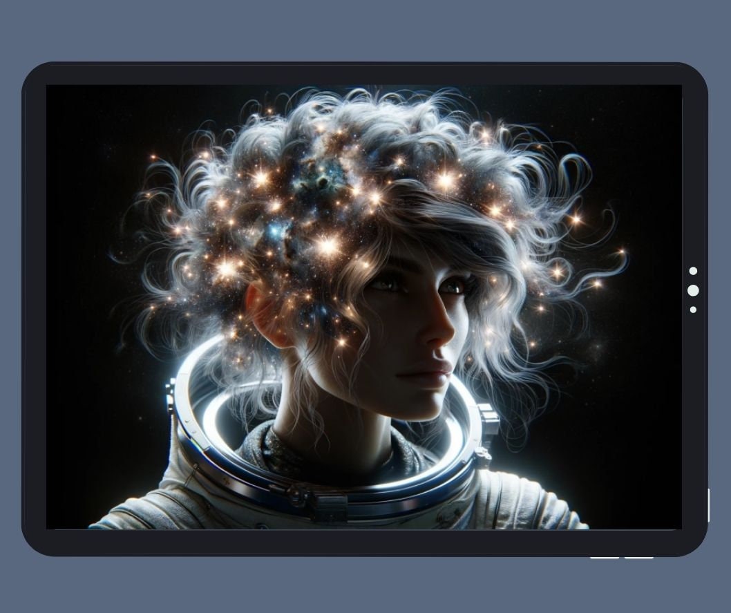 Girl Astronauts 40 Wallpaper Printables Bundle | Mobile, Desktop and ...