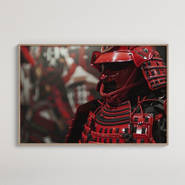 Samurai Armor Digital Print | Traditional Japanese Warrior | Cultural Heritage Decor | Instant Download Wall Art