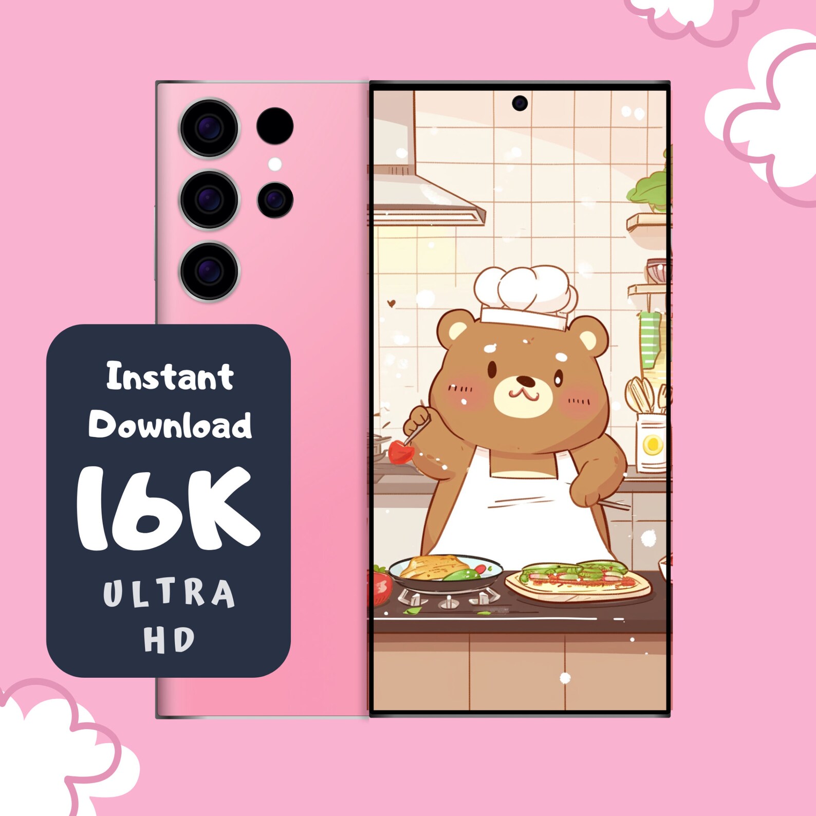 Kawaii Bear Chef Digital Art | Cute Cooking Animal Illustration ...