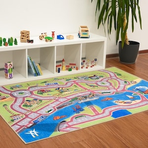 Hoogwaardig Hamburg speelkleed | Kindertapijt Made in Germany | Duurzaam speelkleed voor kinderen | Autotapijt | kinderopvang