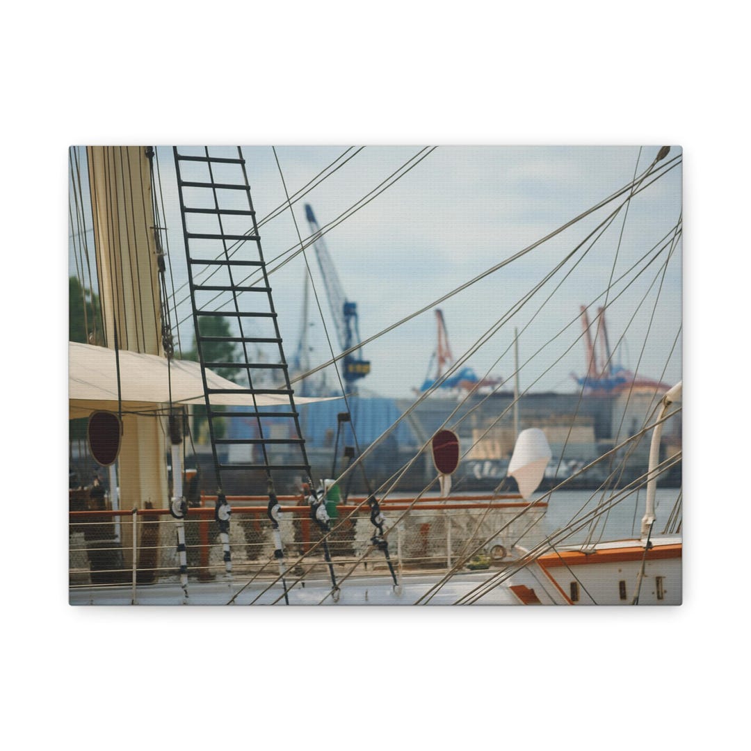 Harbour Rigging Table Port of Hamburg - Sailing Ship Rigging and Harbor Cranes - Etsy
