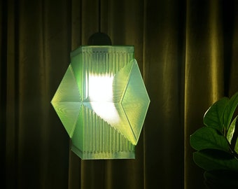 VERDE Hanglampenkap nr. 1 | 3D-geprint | Retro-ontwerp | Hangende hanglamp | ALLEEN LED