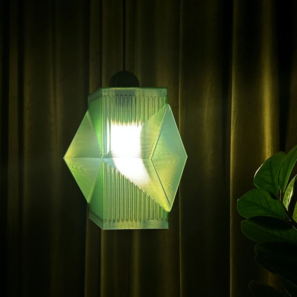 VERDE Pendant Lampshade No.1 | 3D Printed | Retro Design | Hanging Pendant Lamp | LED ONLY