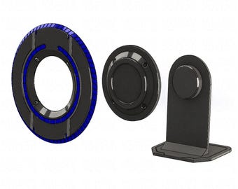 3D Printed Tron Identity Disc with Magnetic Mount & Desk Stand (Tron Legacy)