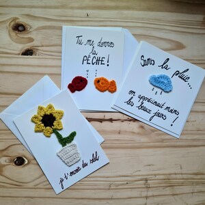 Cartes de vœux en crochet