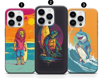 Oceaan telefoonhoes dier Cover geschikt voor iPhone 15 Pro 14 Max 13 mini 12 Plus 11 XR SE 7 Samsung S24 S23 Ultra A15 A54 Pixel 7A Xiaomi