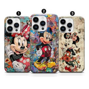 Custodia per telefono con mouse Cover per regali Disney adatta per iPhone 15 Pro 14 Max 13 mini 12 Plus 11 SE 7 8 e Samsung S24 S23 S22 S21 A52 A54 Mickey Pixel 7A