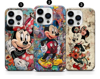 Muis telefoonhoesje Disney geschenken cover geschikt voor iPhone 17 16 15 Pro 14 Max 13 mini 12 Plus 11 Mickey XR SE 7 8 en Samsung S26 S25 S24 S23 Ultra