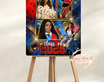 Custom Graduation Welcome Sign – 24×36 with Easel (Class of 2026)