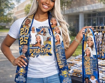 Custom Graduation Stole - Personalized Photo - Graduate in style!