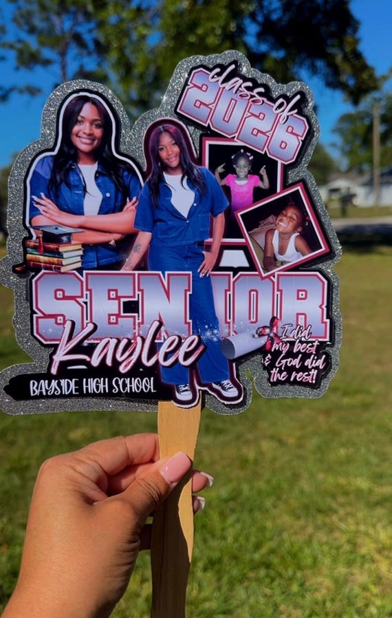 Custom Senior 2026 Graduation Fan • Personalized Photo Keepsake