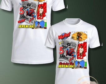 Custom Comic‑Style Birthday Shirt — Personalized Photo Tee for Kids & Families
