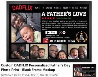 Custom DADFLIX Personalized Father’s Day Photo