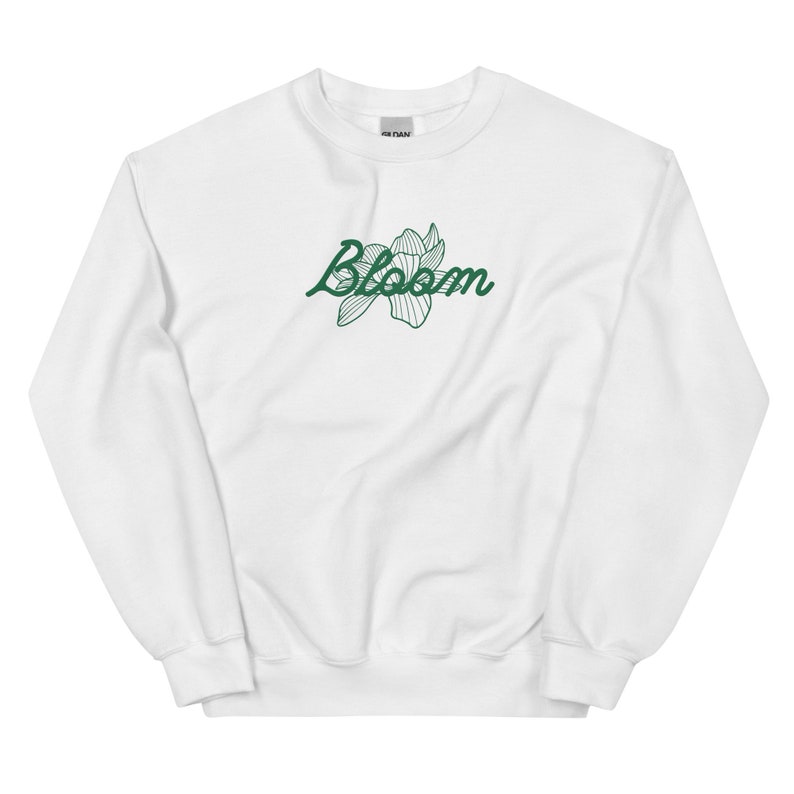 Berry Flowers White Men's Crewneck Sweatshirt