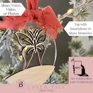 Butterfly Memorial Keepsake Ornament – Share Voice, Video, or Photos