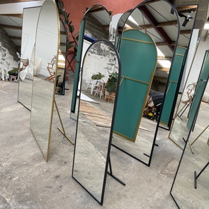 Goldener Spiegel stehend, 180 cm H x 60 cm B Bild 6