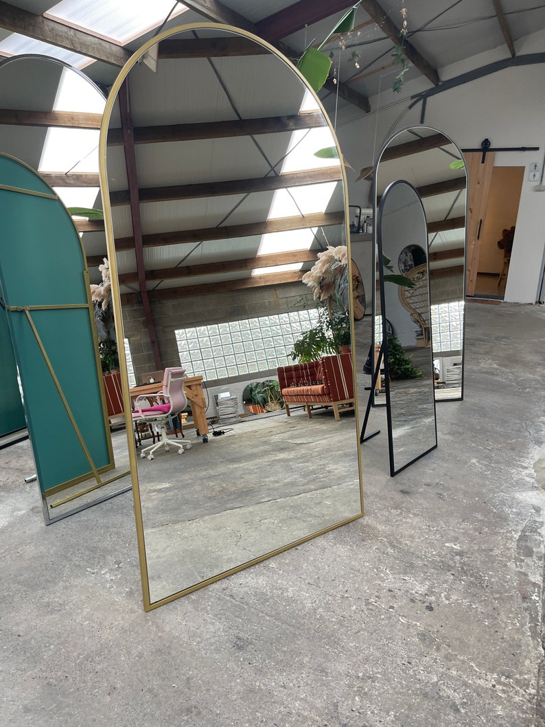 Goldener Spiegel stehend, 180 cm H x 60 cm B Bild 7